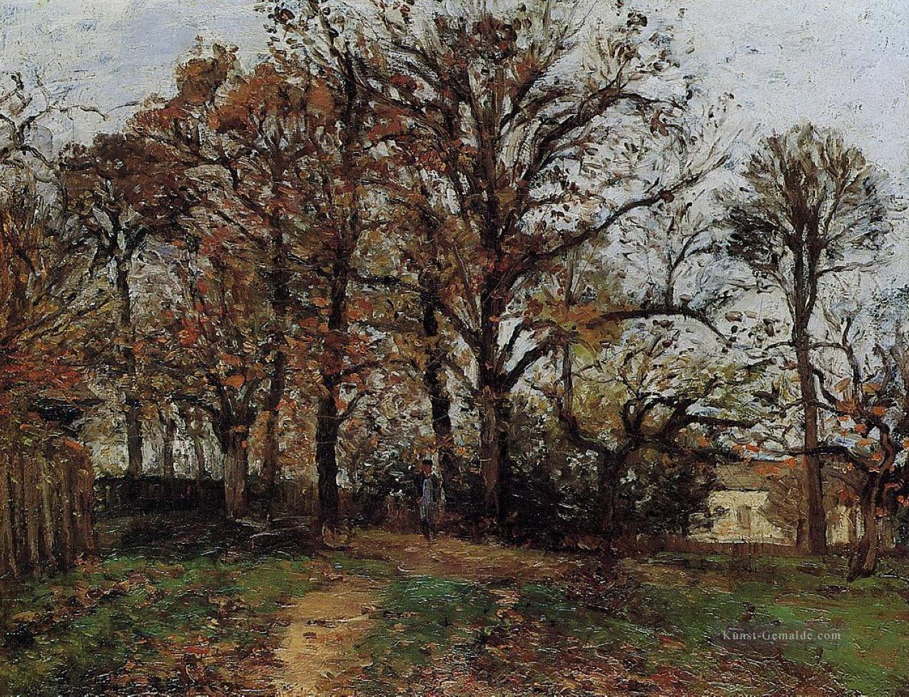 Bäume auf einem Hügel Herbst Landschaft in Louveciennes 1872 Camille Pissarro Ölgemälde